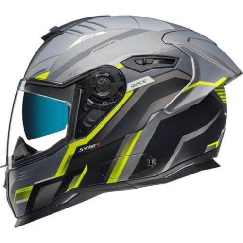 Nexx SX.100R Gridline Mat Gri-Neon Sarı Kask