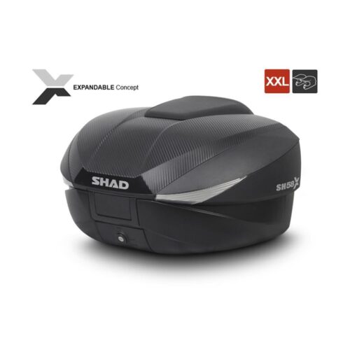 Shad sh58x arka çanta siyah carbon ve sırt dayama pedi - etkin motor shad sh58x arka canta siyah carbon ve sirt dayama pedi 5943 - Etkin Motor