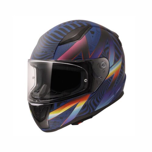 LS2 Rapid 2 Optik Mat Mavi-Mor Kask