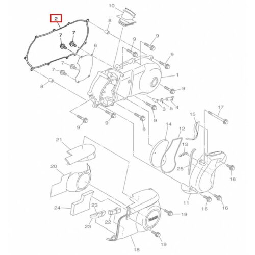 Yamaha Delight 125 Şanzıman Kapak Contası 2021-2024 - B0JE54510000