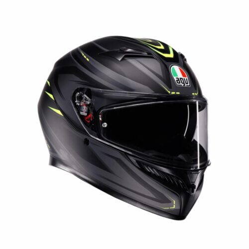 AGV K3 Syth Mat Siyah-Sarı Fluo Kask